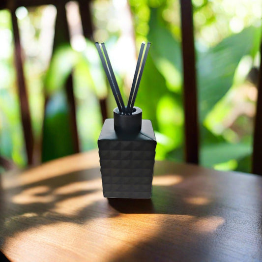 Matte black glass scented diffuser eco friendly - Kaftans that Bling