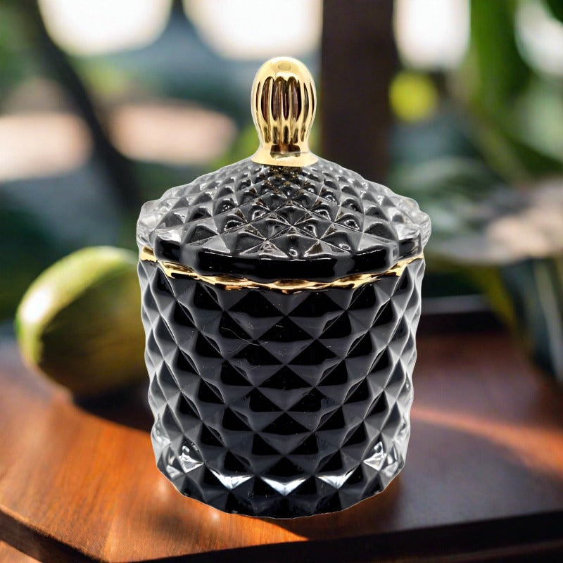 Black deluxe soy candle 600mls - Kaftans that Bling